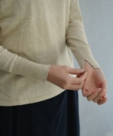 muuc 〈洗えるニット〉〈肌に優しいニット〉〈コットン＆カシミヤ〉〈通年着られるニット〉14Gハイゲージニットプルオーバー