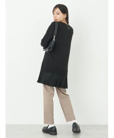 earth music&ecology バックヘムプリーツチュニック