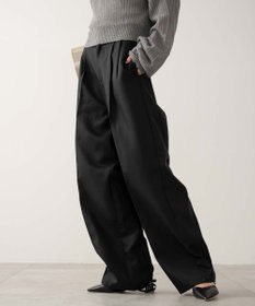 WEGO 【手洗い可】ハイウエストセンタープレスワイドパンツ