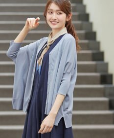 Tiaclasse L 軽やかニットドルマンカーディガン