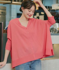 Tiaclasse L 軽やかニットドルマンカーディガン