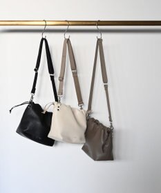 blancle シュリンクレザー ドローストリング2wayバッグ