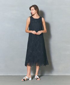 GRACE CONTINENTAL メッシュフラワーレースワンピース