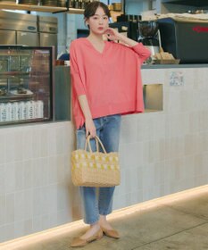 Tiaclasse L 軽やかニットドルマンカーディガン