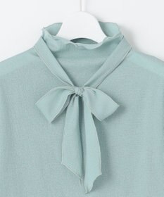 Feroux 【2WAY・洗える】リボンタイシアータートル カットソー