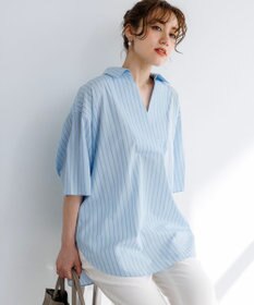 23区 L 【Lサイズ限定】リラックスシルエット スキッパーシャツ