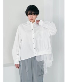 YECCA VECCA シアーMIXアシメシャツ