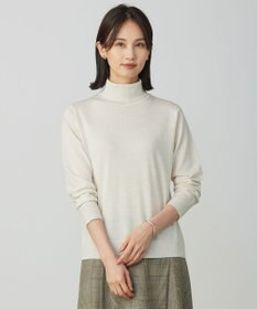 J.PRESS LADIES PURE WOOL タートルネック ニット ホワイト系