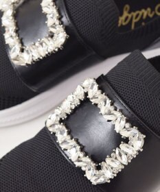 Bridget Birkin 【Bridget Birkin】ビジューバックルニットスニーカー