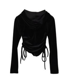 WEGO サイドドロストベロアパーカー