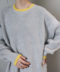 AMERICAN HOLIC 【WEB限定】配色ラインニットプルオーバー