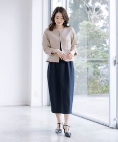 Tiaclasse 【新色追加・洗える】ノーカラーカットソージャケット