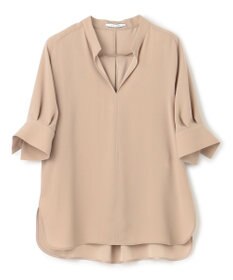 BEIGE， FLEUR / バックサテン プルオーバーブラウス