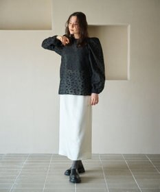 #Newans シアーパフスリーブブラウス