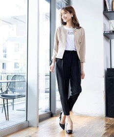 Tiaclasse 【新色追加・洗える】ノーカラーカットソージャケット