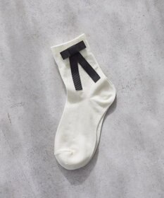 Maison de FLEUR グログランリボンソックス
