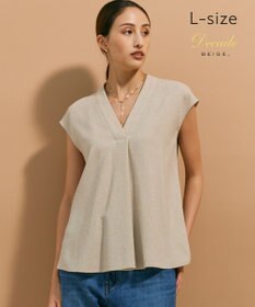 BEIGE， 【L-size】CAROLE / ペプラムブラウス