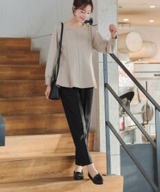 Tiaclasse 【小倉優子さん着用・洗える】カラーテーパードパンツ