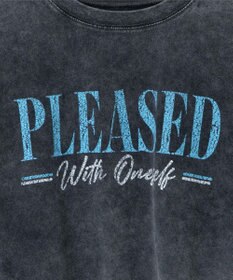 WEGO 【洗える】ヴィンテージウォッシュロールアップショートTシャツ