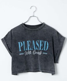 WEGO 【洗える】ヴィンテージウォッシュロールアップショートTシャツ