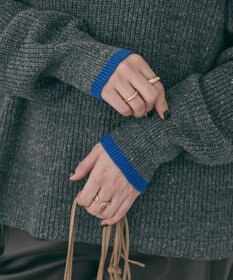 AMERICAN HOLIC 【WEB限定】配色ラインニットプルオーバー