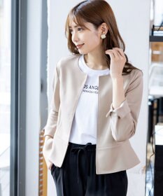 Tiaclasse 【新色追加・洗える】ノーカラーカットソージャケット