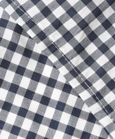 J.PRESS LADIES S 【洗える】アセVisギンガム バンドカラー ブラウス