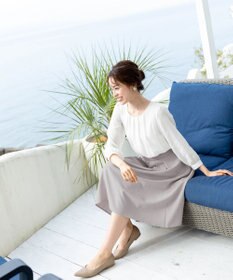 Tiaclasse 【洗える】ブラウスドッキングツイードワンピース