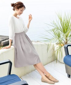 Tiaclasse 【洗える】ブラウスドッキングツイードワンピース