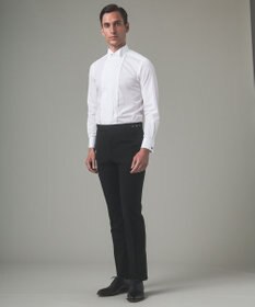 GOTAIRIKU 【WEAR BLACK】ブザム比翼ウィングカラー ドレスシャツ