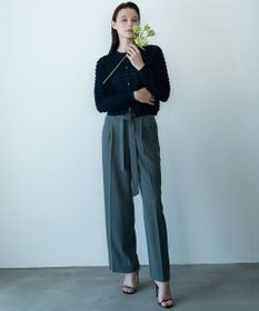 自由区 【カトリエムブーケ】Beau pantalon de forme デザインタックワイドパンツ