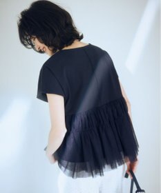 組曲 GIZAコットンチュールコンビ カットソー