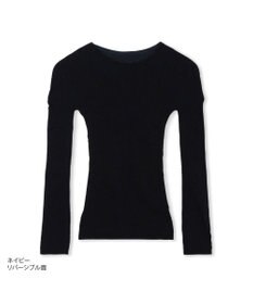 Chacott 【ノーソーイングニット】リバーシブルクルーネックトップ