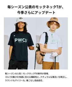 PW CIRCULUS 【吸水速乾 / UV遮蔽率99% UVカット / ストレッチ】【MEN】バックメッシュポケットモックT ゴルフ