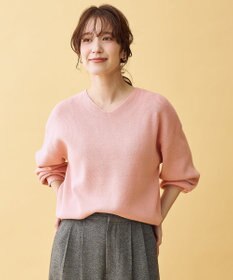 ANY 【8色展開】Vネックデイリーニット ピンク
