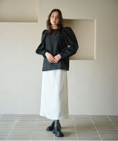 #Newans シアーパフスリーブブラウス