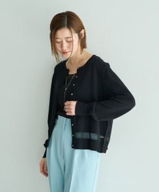 YECCA VECCA シアーMIXカーディガン