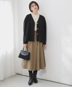 ANY SIS L カットジョーゼット カーディガン