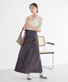 earth music&ecology ラインカラーポロニット