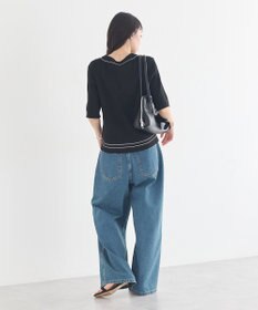 earth music&ecology ラインカラーポロニット