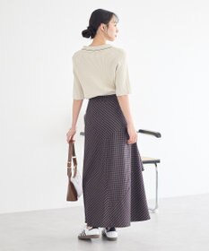 earth music&ecology ラインカラーポロニット