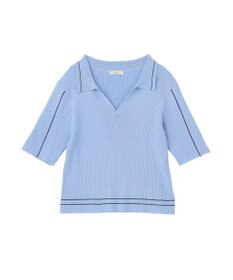 earth music&ecology ラインカラーポロニット