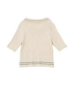 earth music&ecology ラインカラーポロニット