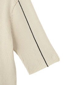 earth music&ecology ラインカラーポロニット