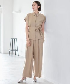 自由区 【XSサイズ～/洗える】キュプラリネンシャンタン ブラウス