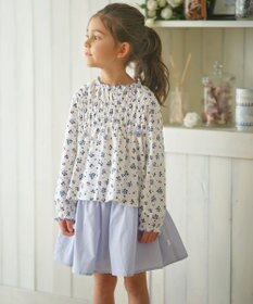 組曲 KIDS 【110-140cm】シャーリングブラウス Tシャツ