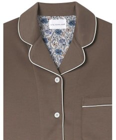 une nana cool 【綿混】ハイゲージダブルエアー 長袖開襟パジャマ MADE WITH LIBERTY FABRIC