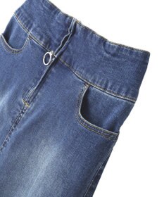 YECCA VECCA フロントZIPハイウエストデニムスカート