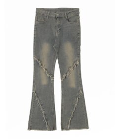 WEGO ブーツカットフリンジデニム