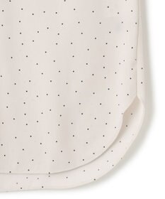 23区 【洗える】バックサテンアムンゼン ドットプリント リボン付き スキッパー ブラウス